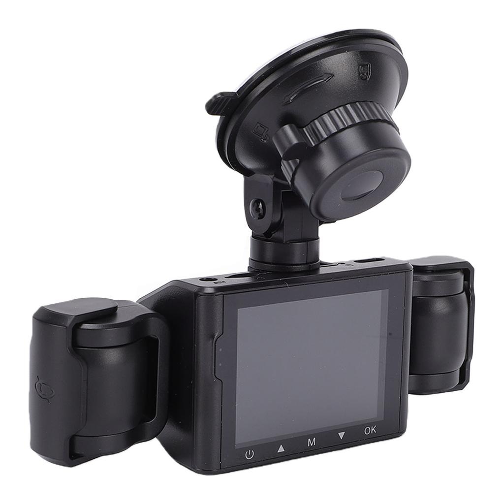 4 Channel Dash Cam 1080P 360 Degree Front and Rear Inside Dash Cam with Loop Recording 2.4 Inch Screen