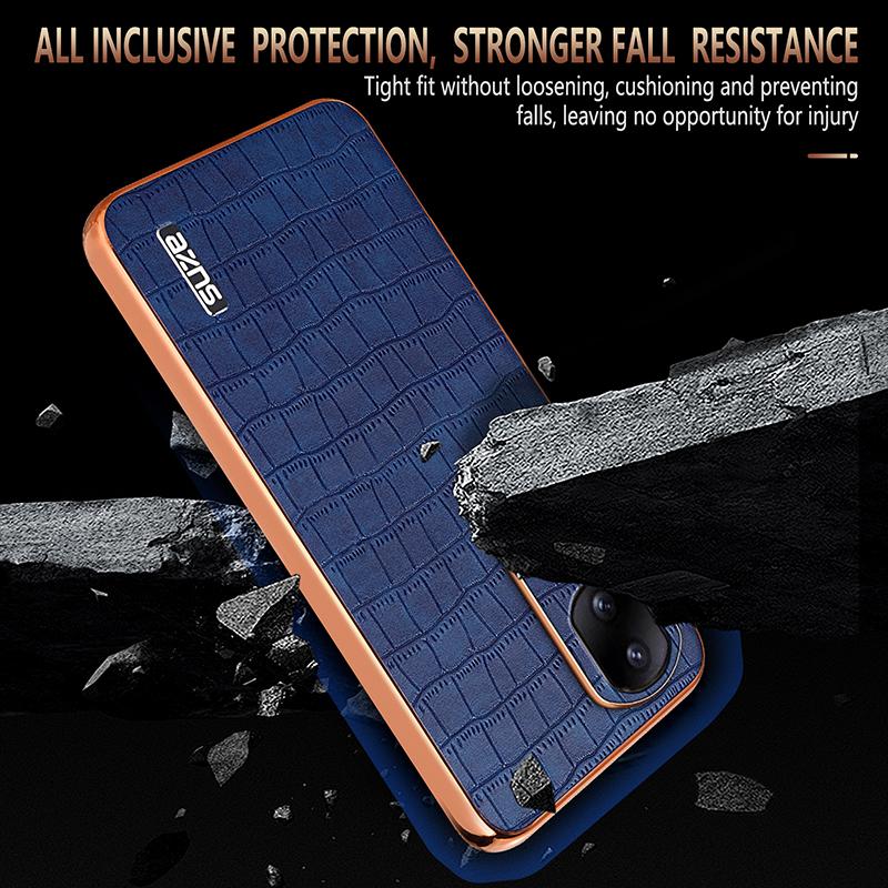 For Honor 90 Pro Case PU Leather+TPU Electroplating Phone Cover