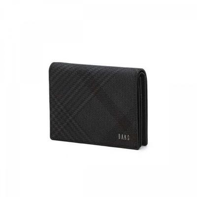 Black Pvc Check Business Card Holder   Edinburgh [dbho5fe41bk]