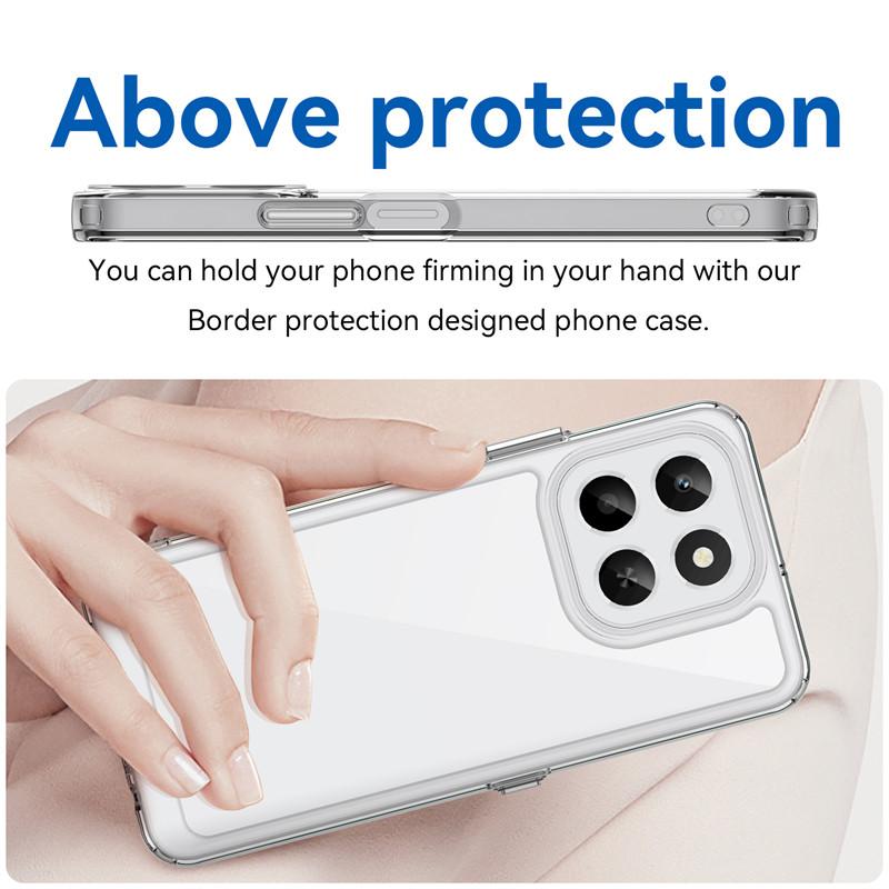 For Honor X6c Case Honor X6c Cover Bumper Anti-Scratch Shockproof Clear PC + Silicone Protective Phone Cover Cases For Honor X6c