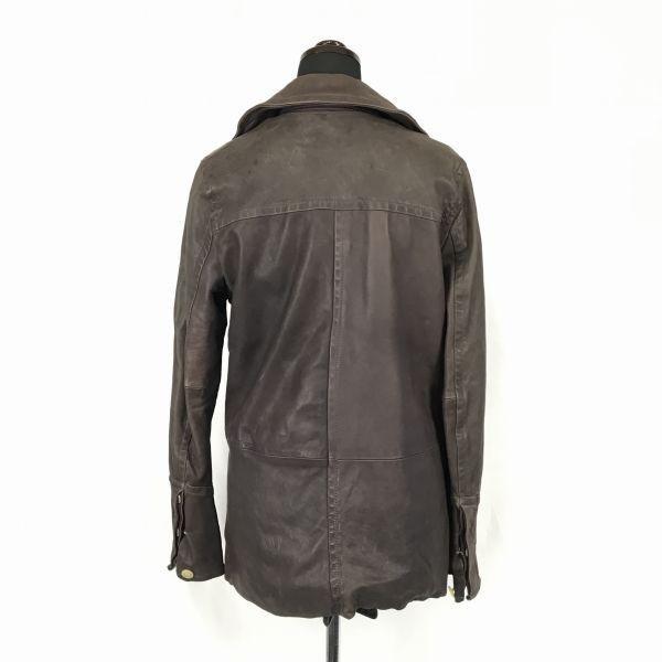 MACPHEE by Tomorrowland Sheepskin Leather Coat Dark Brown Women’s M/38 Double-Breasted(USED)