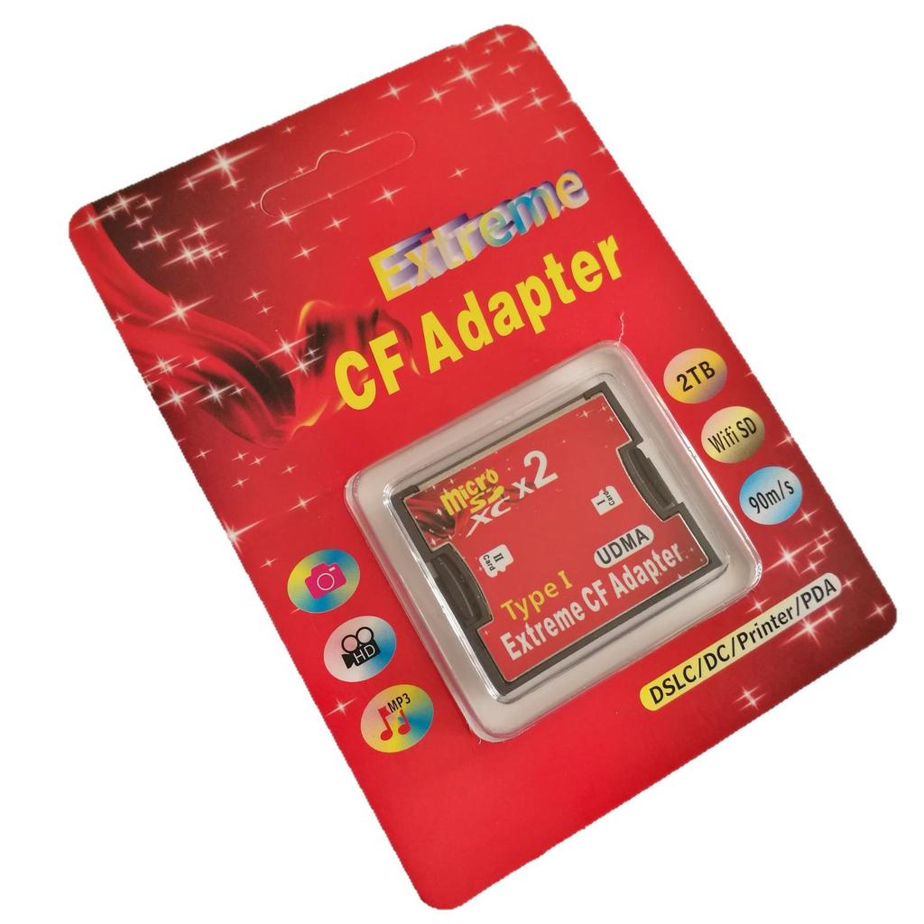 Dualer MicroSD/TF zu CF Typ I Kamera-Speicherkartenadapter