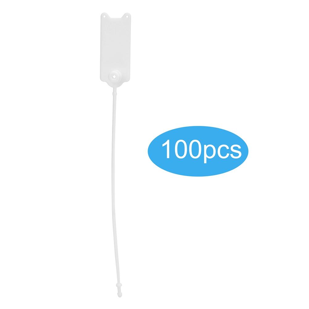 100 Stück 195 mm Einweg-Kabelbinder Diebstahlsicher Selbstverriegelnder Binder für Kleidung Koffer Schuhe Tasche