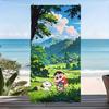 Crayon Shin Chan Microfiber Beach Towel Shinchan Shiro Dog Mountain Village Print Quick Dry Sand Free Kids Pool Bath Travel Gift
