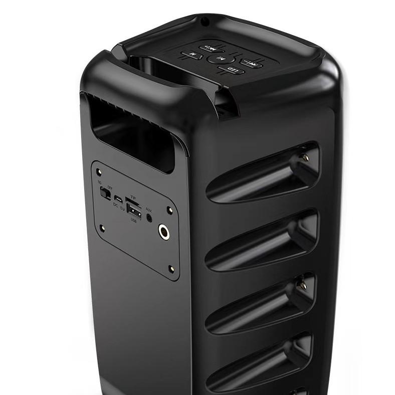 Karaoke Radio FM Bluetooth Speaker Portable Wireless With Microphone Lamp Machine Caixa De Som Sound Box Music Subwoofer LED TWS