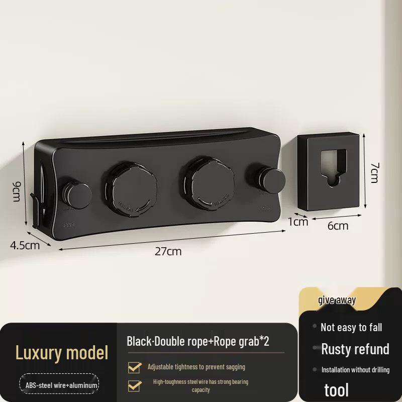 

Punch-Free Retractable Indoor Clothesline: Invisible Steel Wire Clothes Drying Rack for Balcony and Bathroom