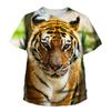 Kids Tiger T-shirt Funny Cool 3D Printed T-shirts Boys Girls Summer Casual Round Neck Top Tees