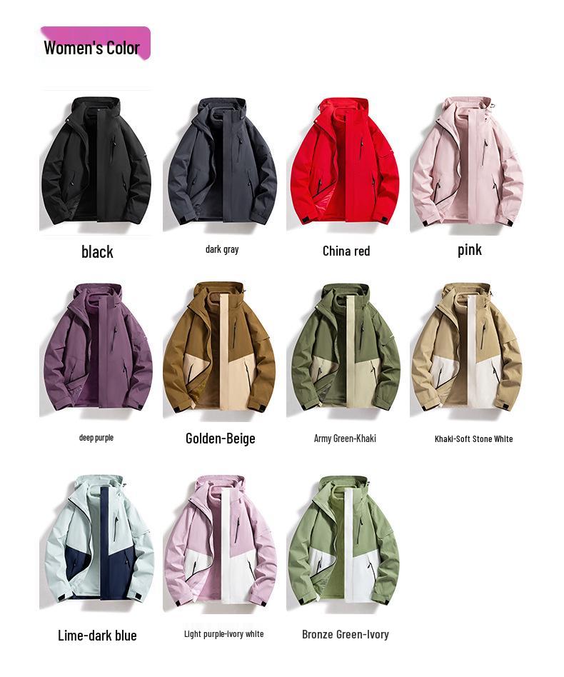 Unisex 3-in-1 Detachable Waterproof Fleece Mountain Jacket
