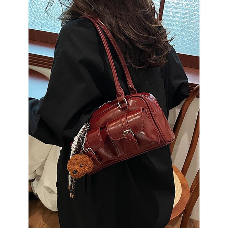 Korean Version Multi Pocket Retro Underarm Bag, New Trendy and High-end Feel, Hand-held Pillow Bag, Versatile Shoulder Bag