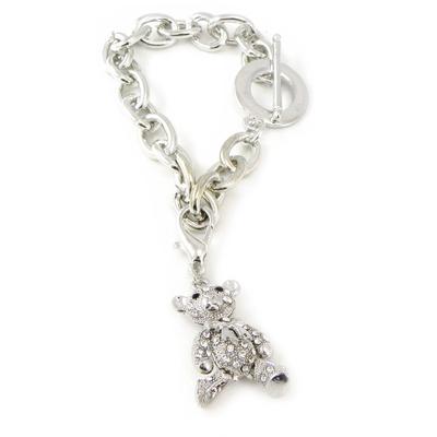 [H0589] - Designer-Armband 'Teddy' weiß
