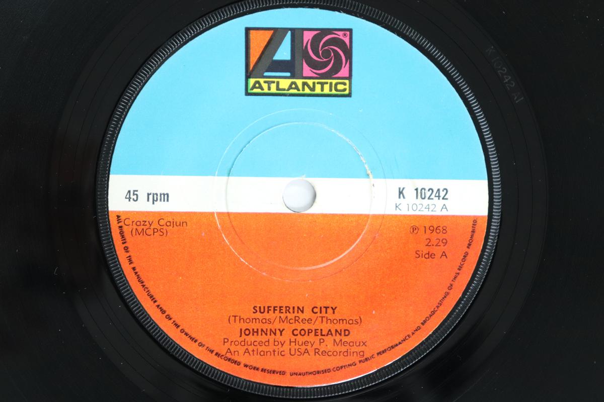 

7inch Record JOHNNY COPELAND - Sufferin City / It s My Own Tears T K10242 Atlantic 1972 UK Soul/Funk Used