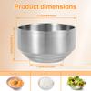 3Pcs Stainless Steel Soup Bowls Portable Kitchen Cooking Food Bowl with Lid Double Walled Rice Noodle Bowl Home Accessories