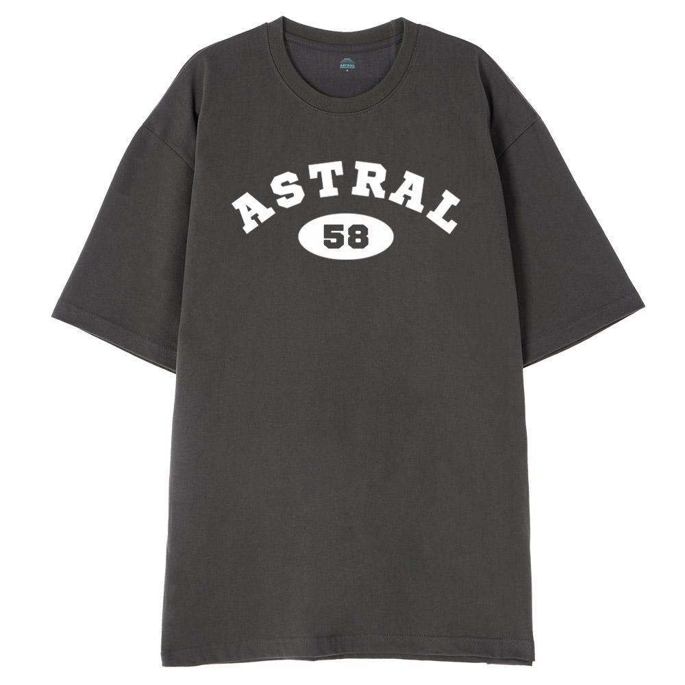 Astral Projection [Oversized] Astral 58 13-Count Cotton Round Neck Short Sleeve T-Shirt_Khaki L