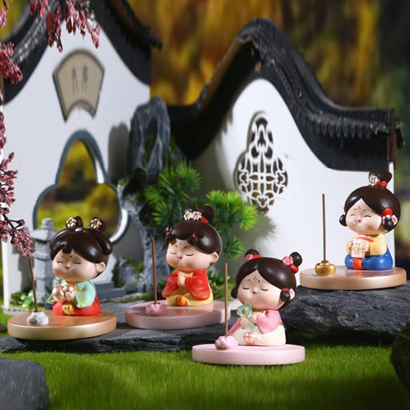 Guochao Ancient Style Tang Xiaohuan Picturesque Mobile Phone Holder Lazy Drama Chasing Artifact Desktop Small Ornament Holiday Gift