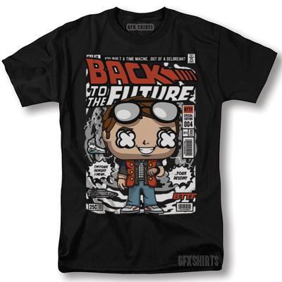 Back To The Future Maglietta Funko Delorean Design Grafico Film Classico T-Shirt