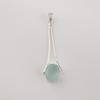 Aqua Chalcedony Gemstone 925 Sterling Silver Jewelry Handmade Elegant Pendant 1.79" For Anniversary Gift PP-69-17