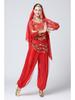 Dámská etnická výkonnostní souprava s dlouhým rukávem: Belly Dance Highlight Kalhoty a Top