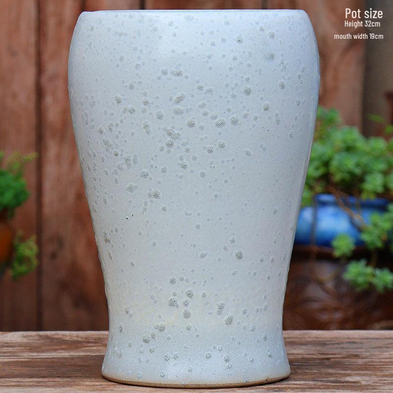 Handmade Coarse Pottery Tall Succulent Tree Pot, Breathable Ceramic Clay for Bougainvillea & Orchids.