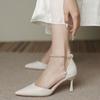 1Pair Women Shoelaces For High Heels Pearl Heels Band Shoe Belt Ankle Holding Loose Anti-skid Bundle Tie