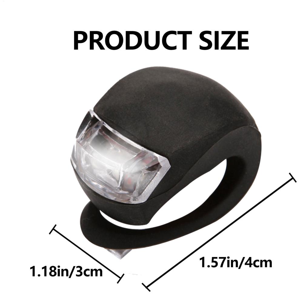 

1PCS Silicone Bicycle Front Rear Light Set Night Riding Safety Warning Taillight Easy to Install Flashlight Headlight Tail Lamp чёрный
