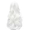 White Long Loose Wave Wig with Middle Part - Natural-Looking Synthetic Fiber for Cosplay, Party & Daily Styling