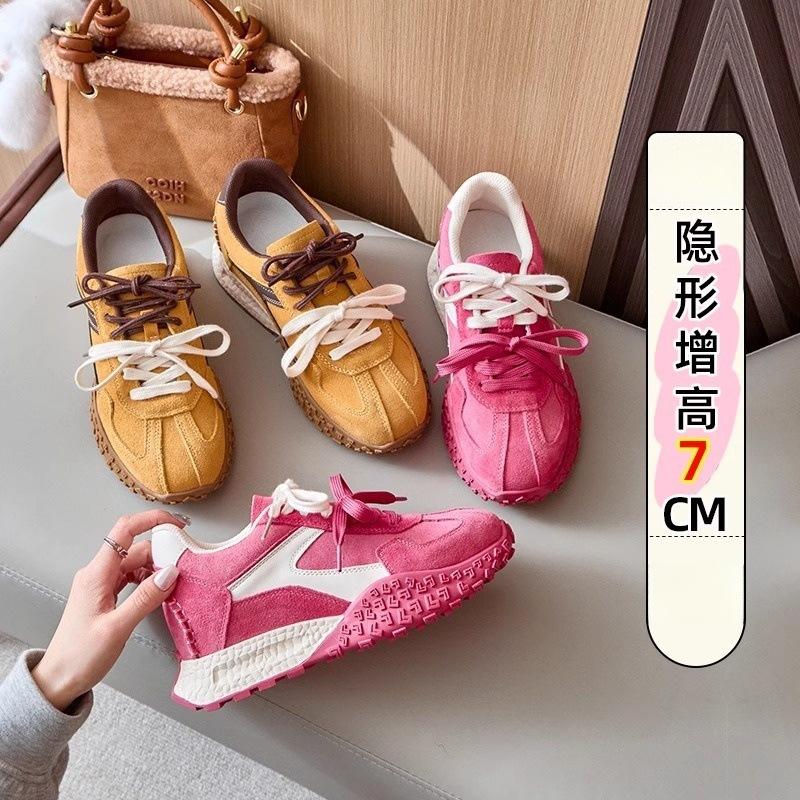 Blue Cabinet, Inner Height-increasing Moral Training Shoes for Women, Small People, Thick-soled and Versatile Forrest Gump Casual Sports Shoes, Autumn