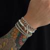 Hip-Hop Personality Four-Pointed Star Bracelet for Men Trendy Fashion Niche Pearl Braided Chain Bracelet Men's Jewelry