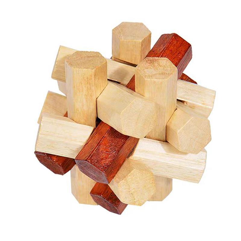 Wooden Knot Difficult Brain Teaser Puzzles for Adults And Kids Unlock Interlocking Toys IQ Challenge Edcuational Gifts