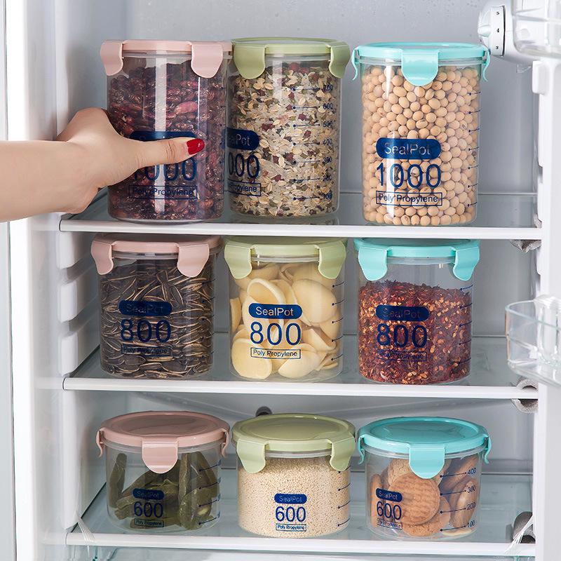 Transparent Food-Grade Jars for Grains, Cereals, Snacks, Tea, and Dry Goods Storage