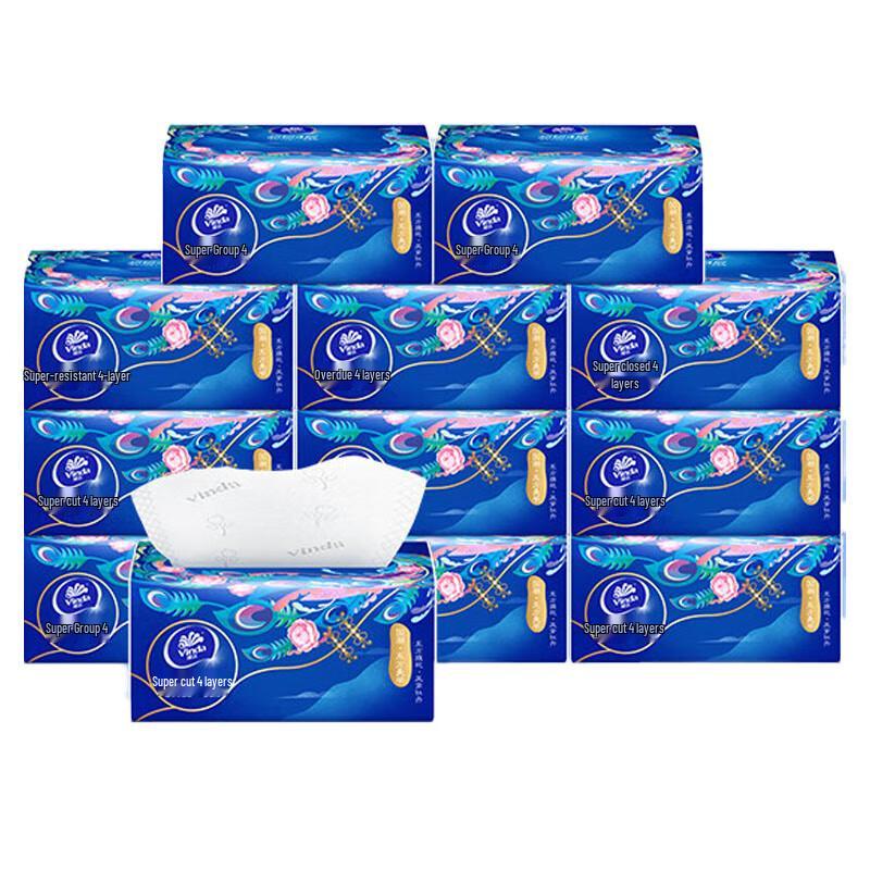 Vinda Ultra-Tough 4-Ply Facial Tissues, 12-Pack