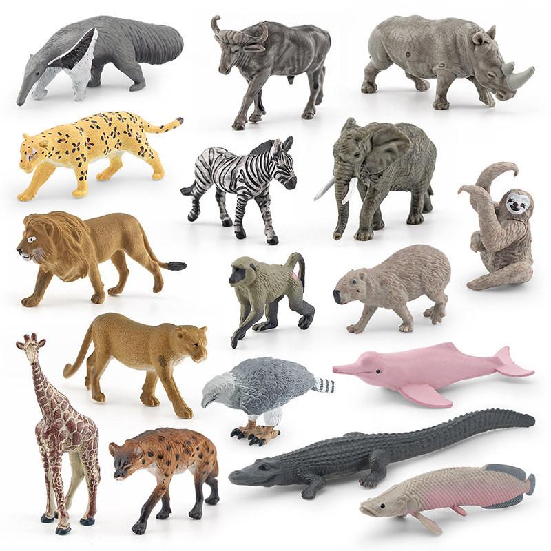 

Realistic 17 Pieces South American Animal Figurine Set Including Sloth Anteater Jaguar Zebra Lion Elephant For Home Decor And Educational Use