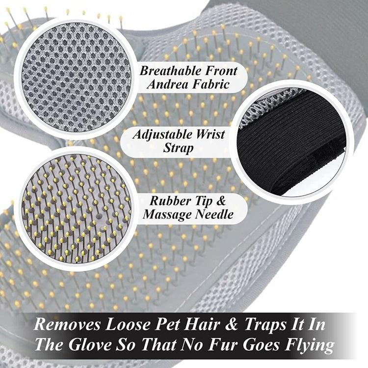 Pet dog cleaning gloves, beauty steel needle comb, pet cat hair removal, bathing, fur care and repair