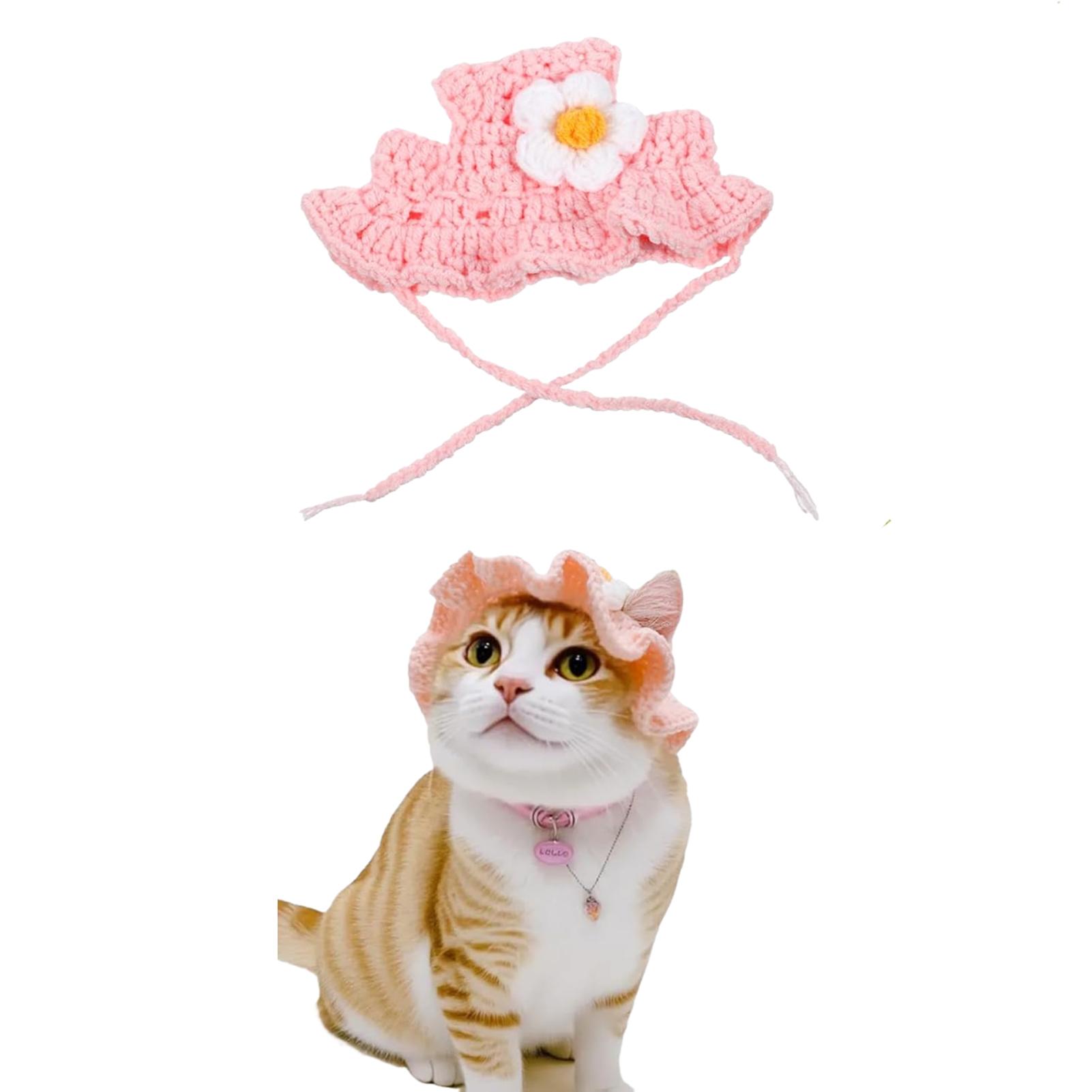 Cute Handmade - Cat Pet Hat, Paw Cat Fun Halloween Knitted Hat. Cotton, Comfortable Cat, Dolphin Cute Accessories m