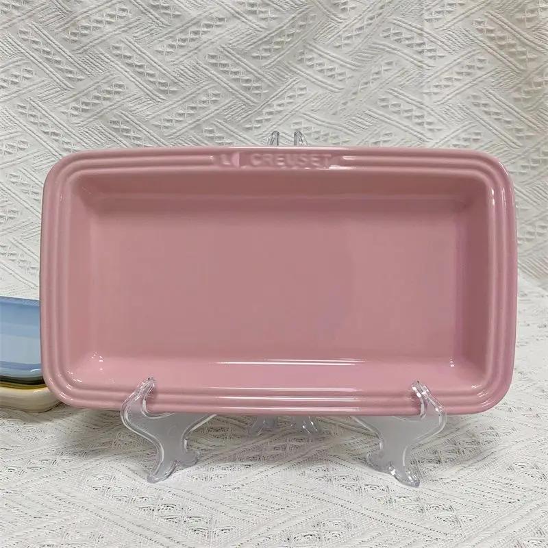 Französisches Steinzeug-Porzellan, rechteckiges Tablett, 25,4 cm, Fischteller, Pommes Frites, Knödel, Gemüsesuppe, Haushalts-Essteller