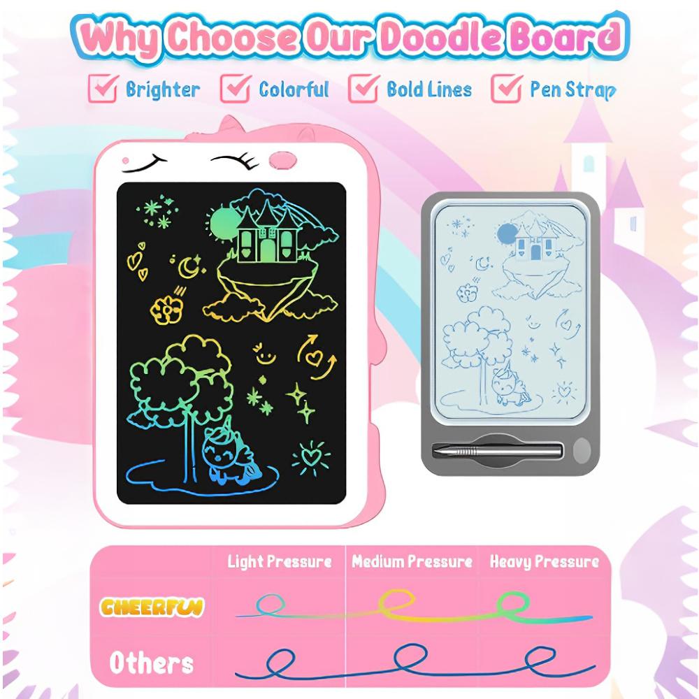 8.5 Inch Unicorn Colorful LCD Writing Tablet for Kids,  Doodle Drawing Board, Learning Travel Essential Toy Birthday Gift 3+