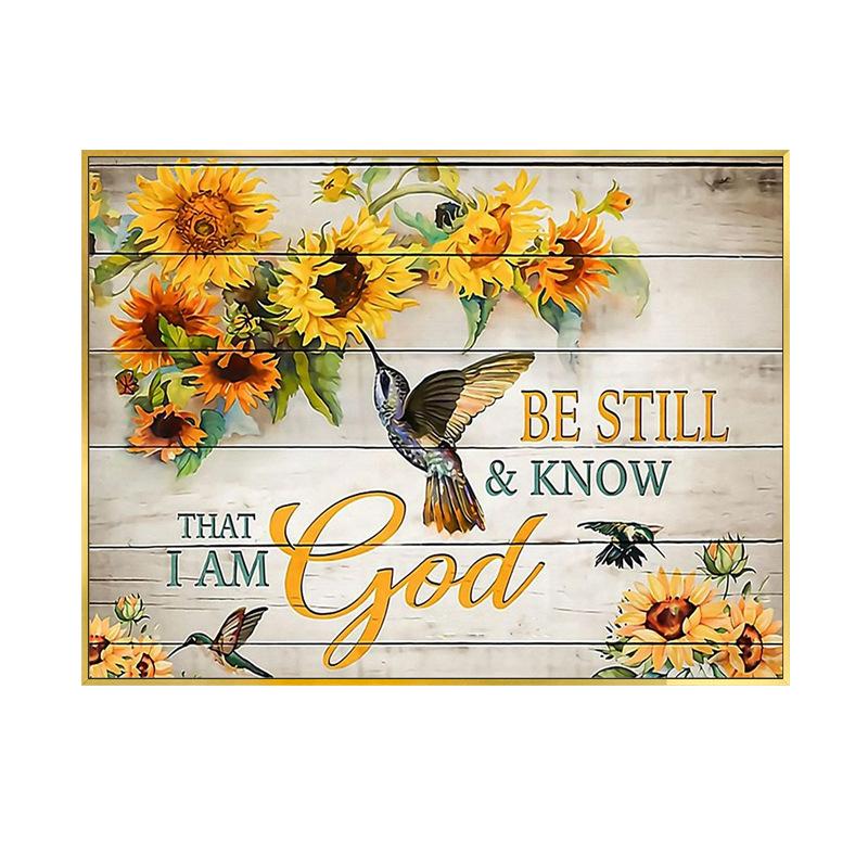 Children's Sunflower Landscape Diamond Painting Kit - Full Drill DIY Decorative Embroidery for Living Room