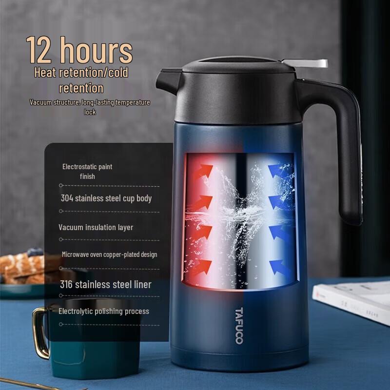 TAFUCO T6100 1.5L Stainless Steel Insulated Carafe