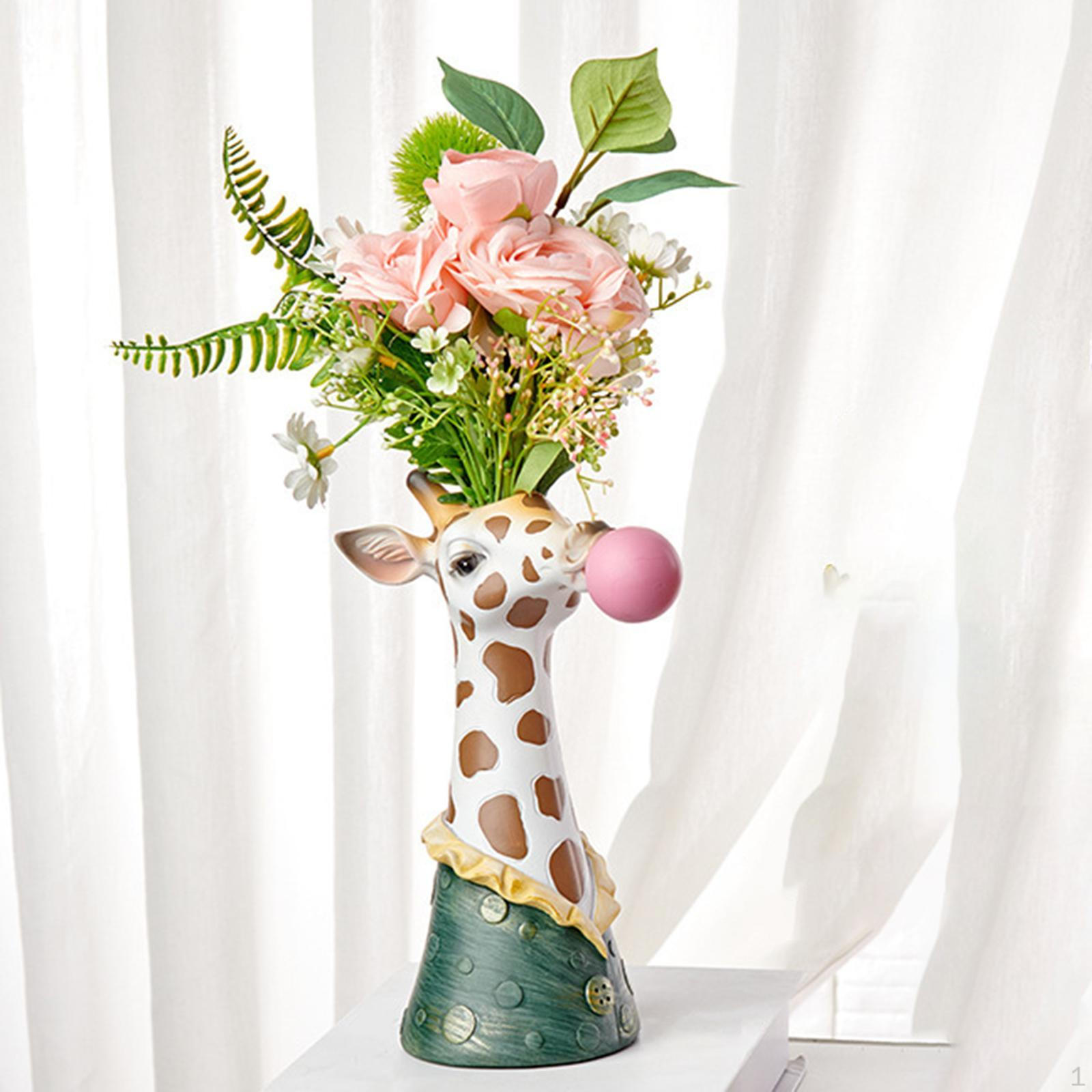 

Blowing Bubbles Creative Vase Animal Table Decoration,Modern,Home Decor Art Statue Living Room Dried