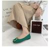Women's Shoes Flat Shoes Square Toe Slip on Large Size Comfortable Casual Single Shoes Multicolor