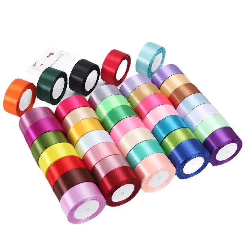 1 Volume 22 Meters Silk Satin Ribbons for Crafts Bow Handmade DIY Gift Wrap Party Wedding Decorative 6/10/15/20/25/40/50mm Tape