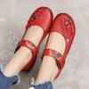 Spring-Summer Soft Sole Non-Slip Leather Shoes for Middle-Aged and Elderly Women
