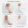 Invisible Height Increase Silicone Socks Gel Heel Pads Orthopedic Arch Support Heel Cushion Insoles Foot Massage Pad Unisex