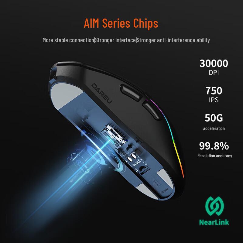 DAREU A950Air Power Edition Tri-Mode Gaming Mouse