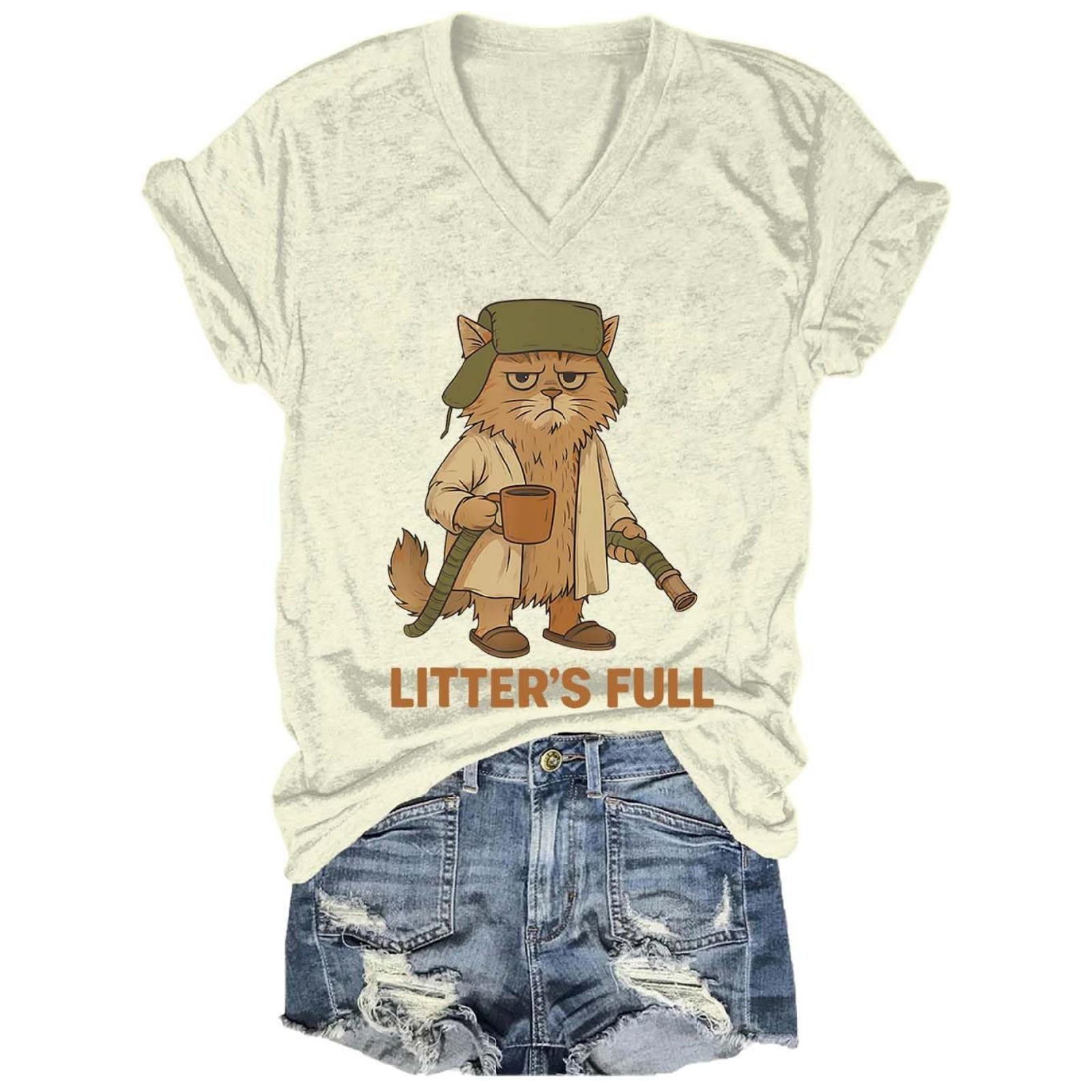 

Women s And Men s Unisex Fashion Printed V-Neck Short Sleeve T-Shirt Pullover Top L