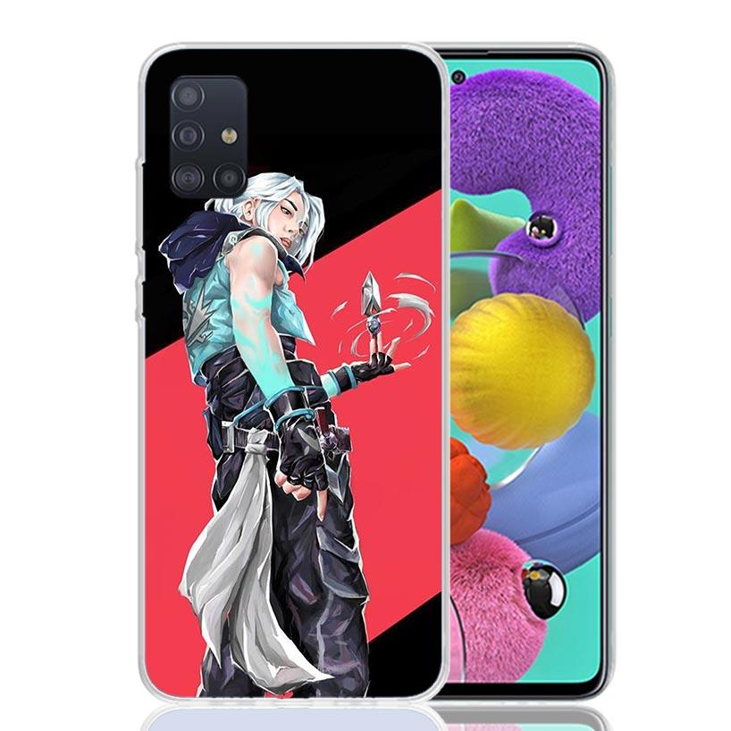 Valorant Jett Phone Case for Samsung Galaxy A52 A51 A50S A12 A22 A32 A72 A10S A30S A31 A71 Note 20 Ultra 10 Plus S10 Galaxy A52