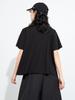 Short sleeve Oversized Black patchwork casual loose summer tee t shirt women t-shirt tops