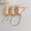 Daisy Flower Colorful Crystal Bead Beaded Necklace Bracelet Sweet Versatile Necklace Clavicle Chain Jewelry Accessory