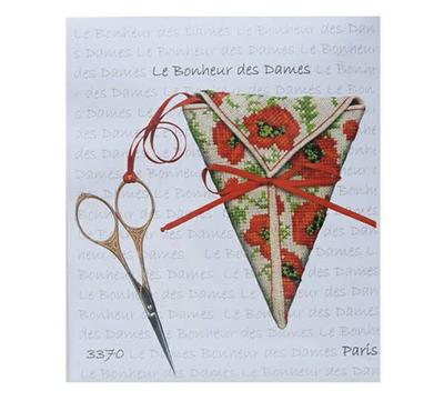 Le Bonheur Des Dames Imported Embroidery Kit Scissors Soft Case Anemone Width 10 X Height 10cm F3370