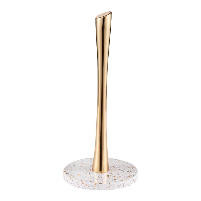 Marble Base Kitchen Paper Towel Holder Roll Paper Holder Punch Free Desktop Accessories Storage Shelf