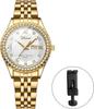Paar Uhren Beliebt Stilvoll Gold Analog Anzeige Kalender Tag 3ATM Wasserdicht Quarz Freizeit Business Paar Mode Accessoire - Geburtstag